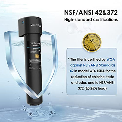 Wassertropfen 15UA unter Senke Wasserfiltersystem