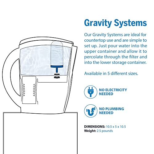 ProOne Wasserfilter-Pitcher mit Frucht-Infuser, gefilterter Wasser-Pitcher für Küche, Büro, Camping oder RVing