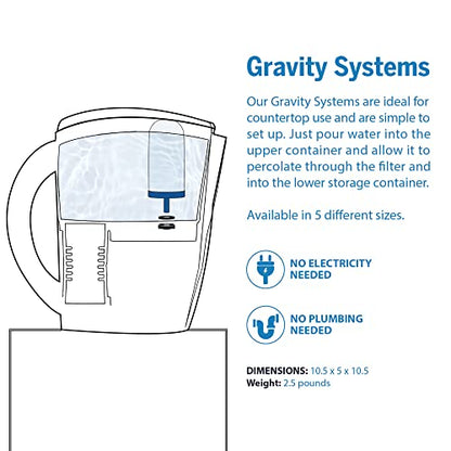 ProOne Wasserfilter-Pitcher mit Frucht-Infuser, gefilterter Wasser-Pitcher für Küche, Büro, Camping oder RVing