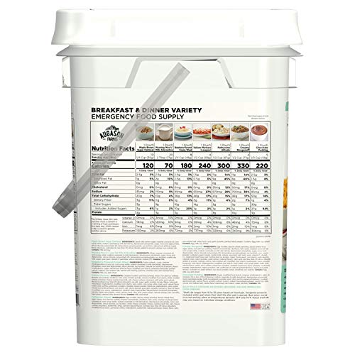 Augason Farms Frühstück und Abendessen Variety Pail Notfall Lebensmittelversorgung täglich Mahlzeiten 4 Gallonen Pail