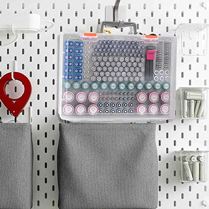 Batterien Speicher Container Organizer Box Case mit Tester Checker