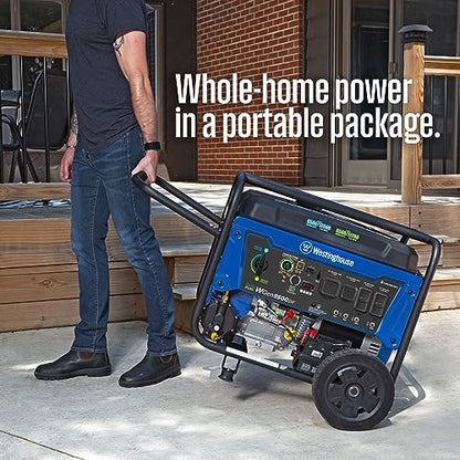 Westinghouse 12500 Watt Dual Fuel Home Backup Portable Generator Gas und Propan betrieben