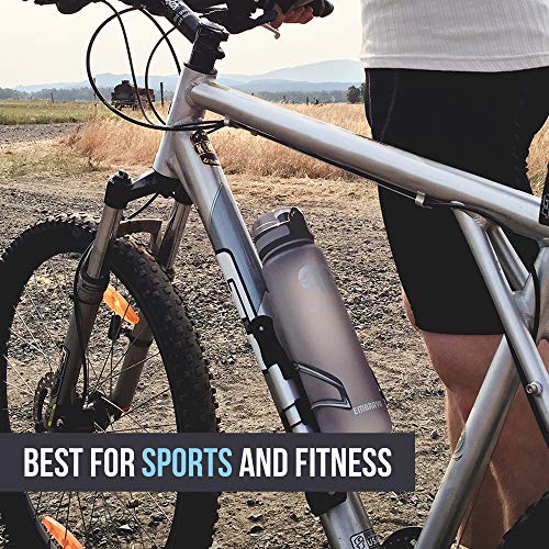 Embrava Best Sports Water Bottle - 907 g Large - Schneller Fluss, Flip Top Leak Proof Lid w / One Click Open - Nicht giftiges BPA frei & umweltfreundlich Tritan Co-Polyester Kunststoff