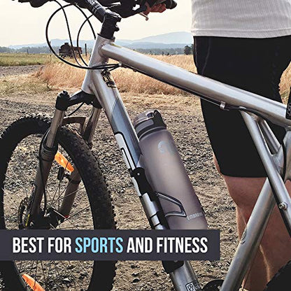 Embrava Best Sports Water Bottle - 907 g Large - Schneller Fluss, Flip Top Leak Proof Lid w / One Click Open - Nicht giftiges BPA frei & umweltfreundlich Tritan Co-Polyester Kunststoff