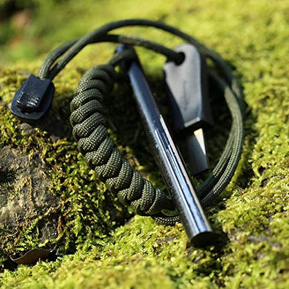 Bayite 10,2 cm Survival Ferrocerium Drilled Flint Fire Starter