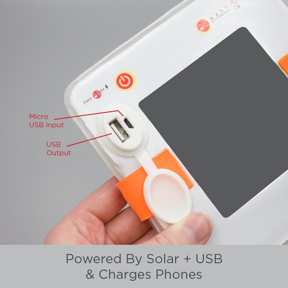 LuminAID PackLite Hero 2-in-1-Turbolader | Tragbares Solartelefon-Ladegerät & Laterne