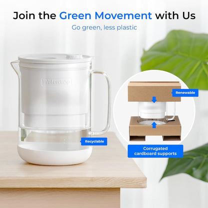 Wassertropfenglas-Wasserfilter-Pitcher