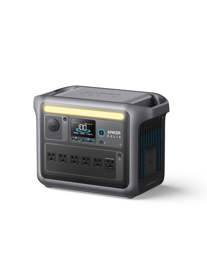 Anker SOLIX C1000 Portable Power Station, 1800W (Peak 2400W) Solargenerator, volle Ladung in 58 Min, 1056wh LiFePO4-Batterie für Home Backup, Stromausfälle und Outdoor-Camping (optional Solar Panel)