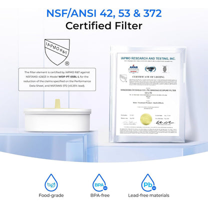 Wassertropfenglas-Wasserfilter-Pitcher