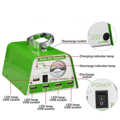 GVSHINE Solar Panel Lighting Kit, Solar Home DC System Kit für den Notfall