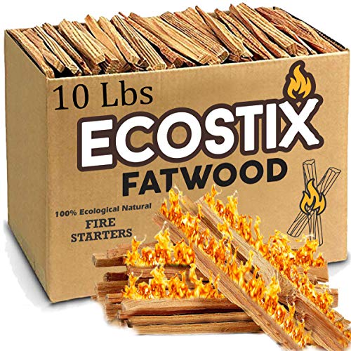 EasyGoProducts Ca. 120 Eco-Stix Fatwood Fire Starter Entzünden Firewood Sticks - 100% organisch - Firestarter für Holzöfen, Kamine, Lagerfeuer, Lagerfeuer, 4,54 kg