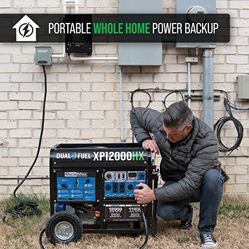 DuroMax XP12000HX tragbarer Zweistoffgenerator-12000 Watt Gas oder Propanbetrieb