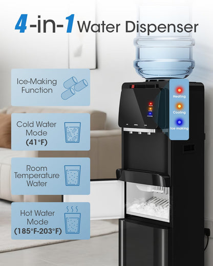 Manastin 4-in-1 Wasserspender mit Eismaschine