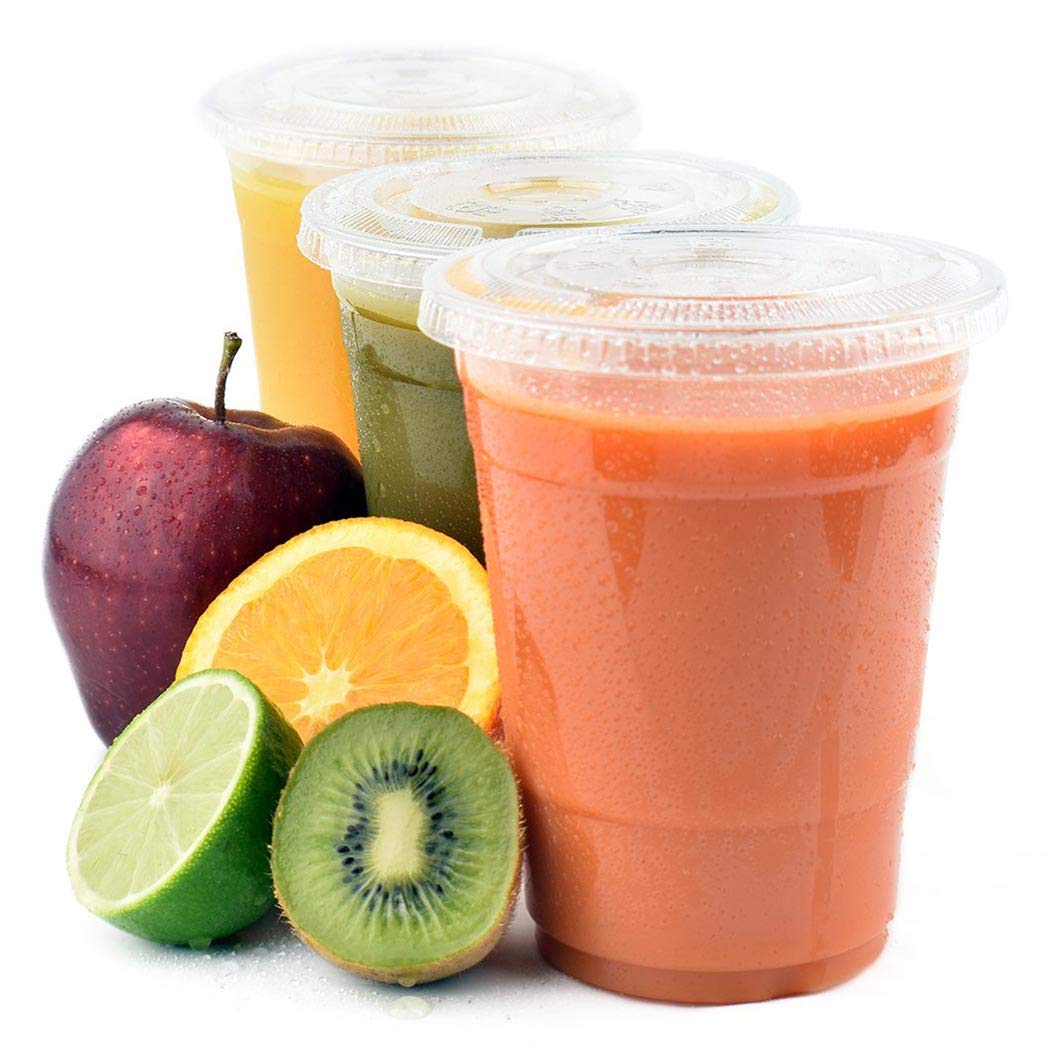 50 Count Eco Friendly Clear 454 g. PLA Cups mit Lids