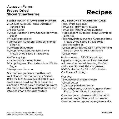 Augason Farms Einfrieren Getrocknete geschnittene Erdbeeren 181 g