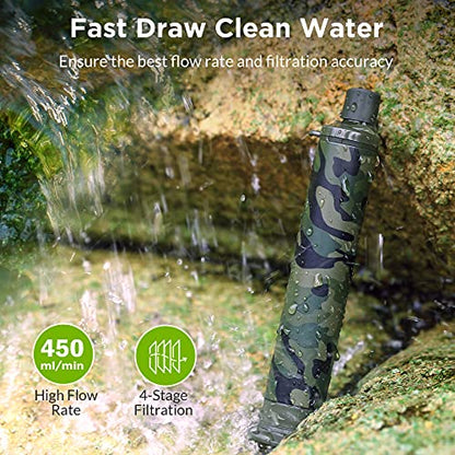Membranlösungen Strohwasserfilter (Camo 4-Pack)
