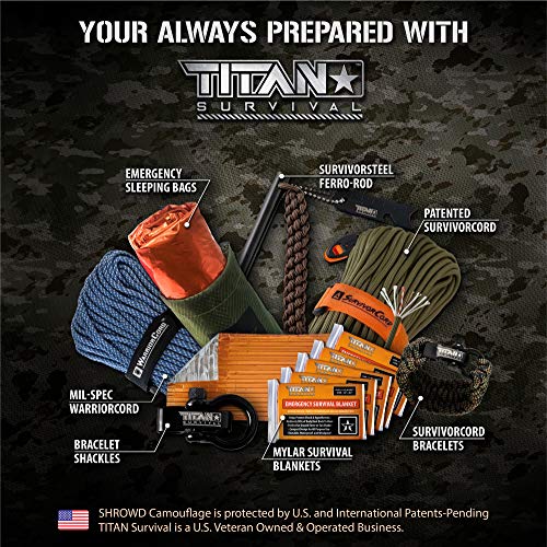 Titan Paracord 281,23 kg SurvivorCord | 100 FEET, DRAGONSCALE