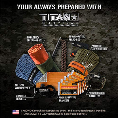 Titan Paracord 281,23 kg SurvivorCord | 100 FEET, DRAGONSCALE