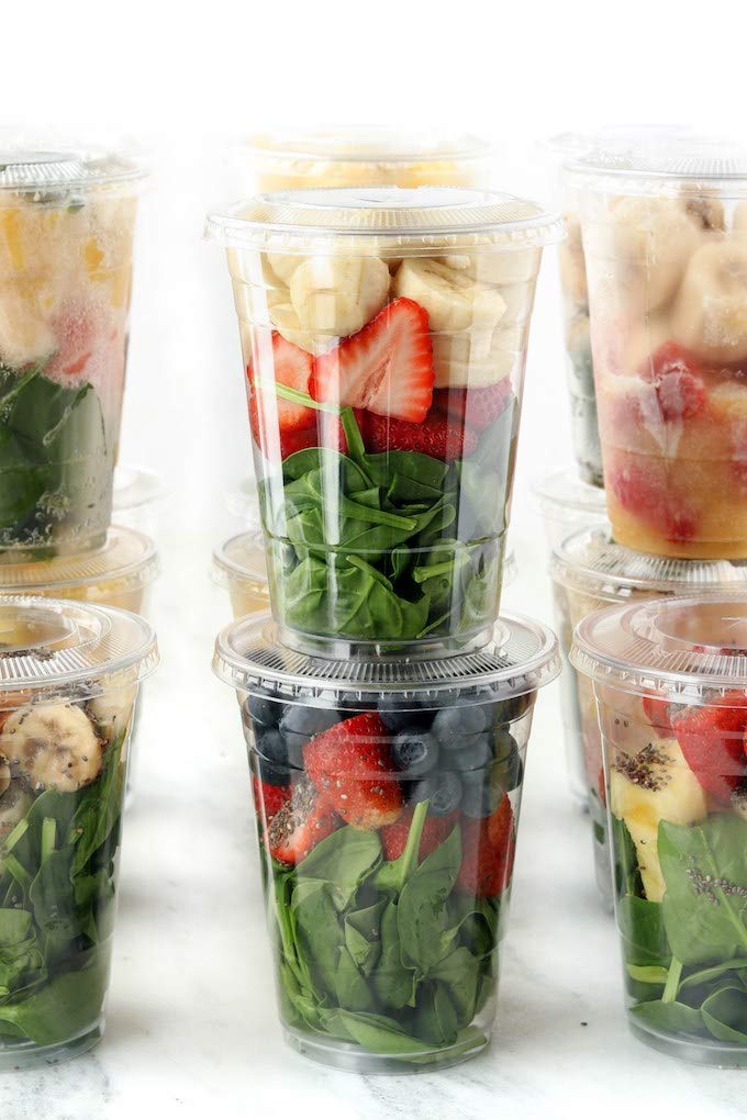 50 Count Eco Friendly Clear 454 g. PLA Cups mit Lids