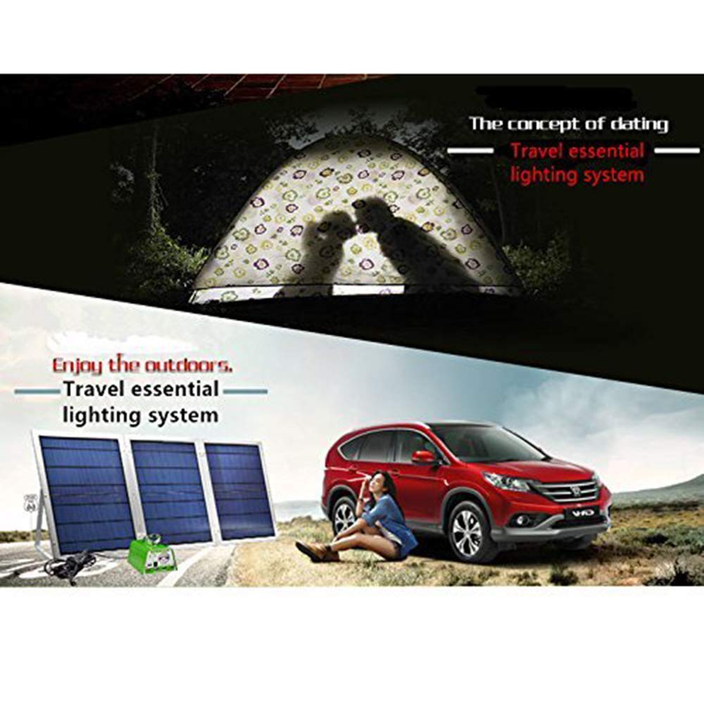 GVSHINE Solar Panel Lighting Kit, Solar Home DC System Kit für den Notfall
