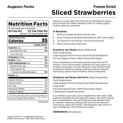 Augason Farms Einfrieren Getrocknete geschnittene Erdbeeren 181 g