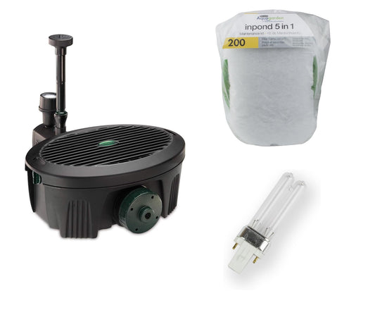 Aquagarden Inpond 200 Pond Filter, Pumpe und UV-Klärmaschine