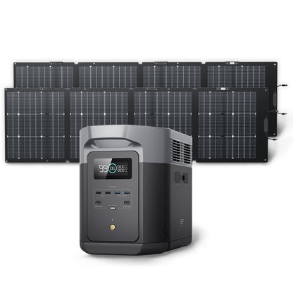 EF ECOFLOW Solargenerator DELTA 2 Max 2048Wh mit 2x220W Solarpanel
