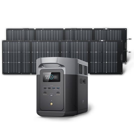 EF ECOFLOW Solargenerator DELTA 2 Max 2048Wh mit 2x220W Solarpanel