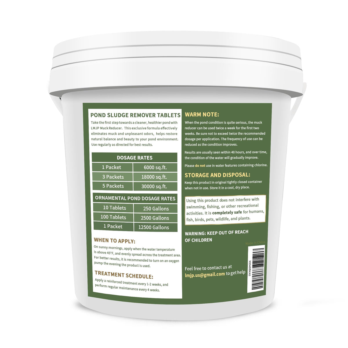 LMJP Muck Reducer - 2,27 kg Natural Muck und Schlammentferner Tabletten für Teiche und Seen