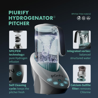 PIURIFY 1417 g Wasserstoffwasser-Pitcher