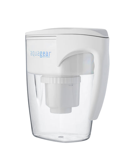 Wasserfilter-Pitcher für Aquageare - Fluorid, Blei, Chloramin, Chrom-6-Filter - BPA-frei, klar