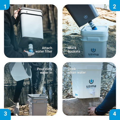 Uzima UZ-2 Camping Wasserfilter und Trinkwasserfiltersystem