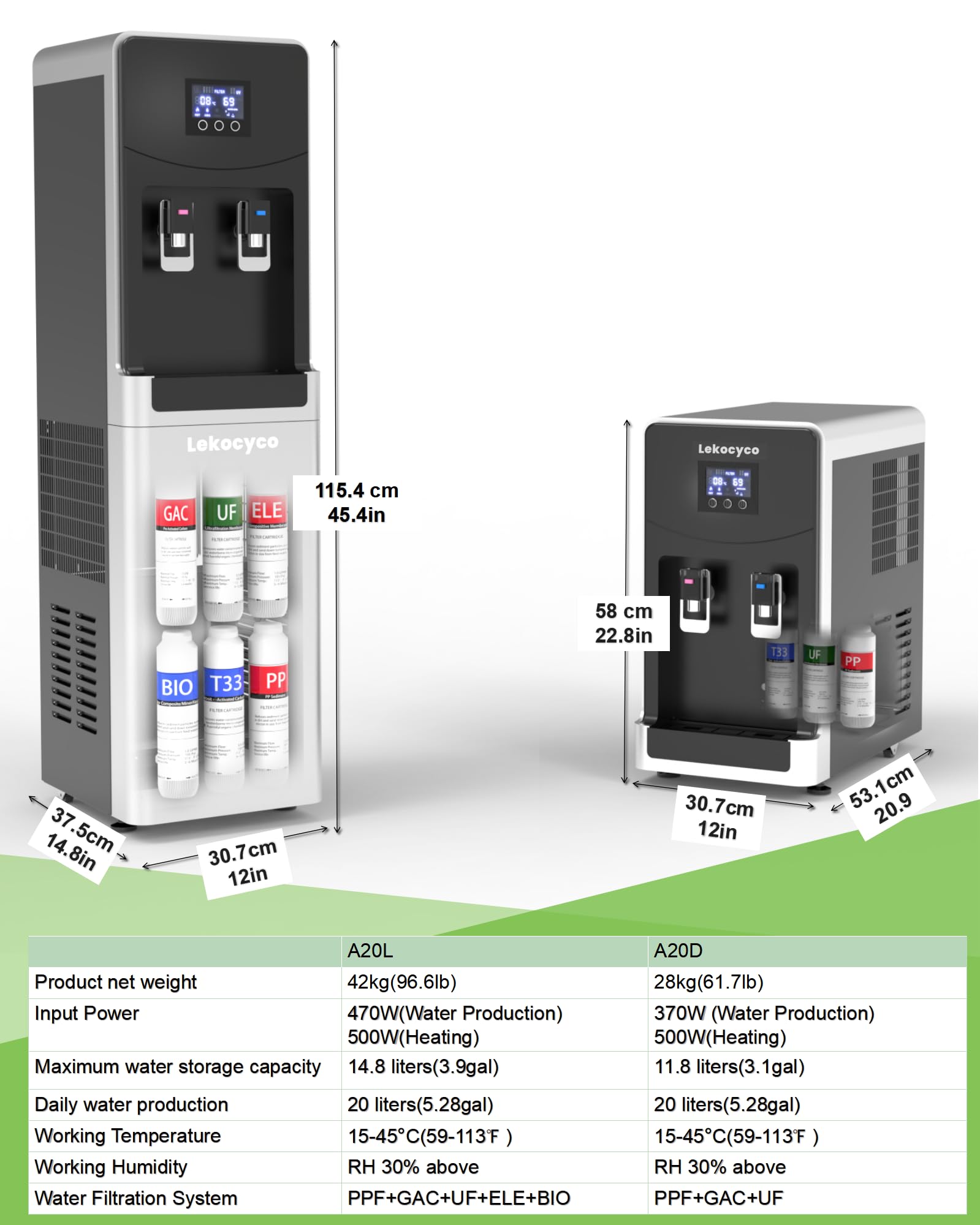 20L Lekocyco Desktop Atmospheric Water Generator