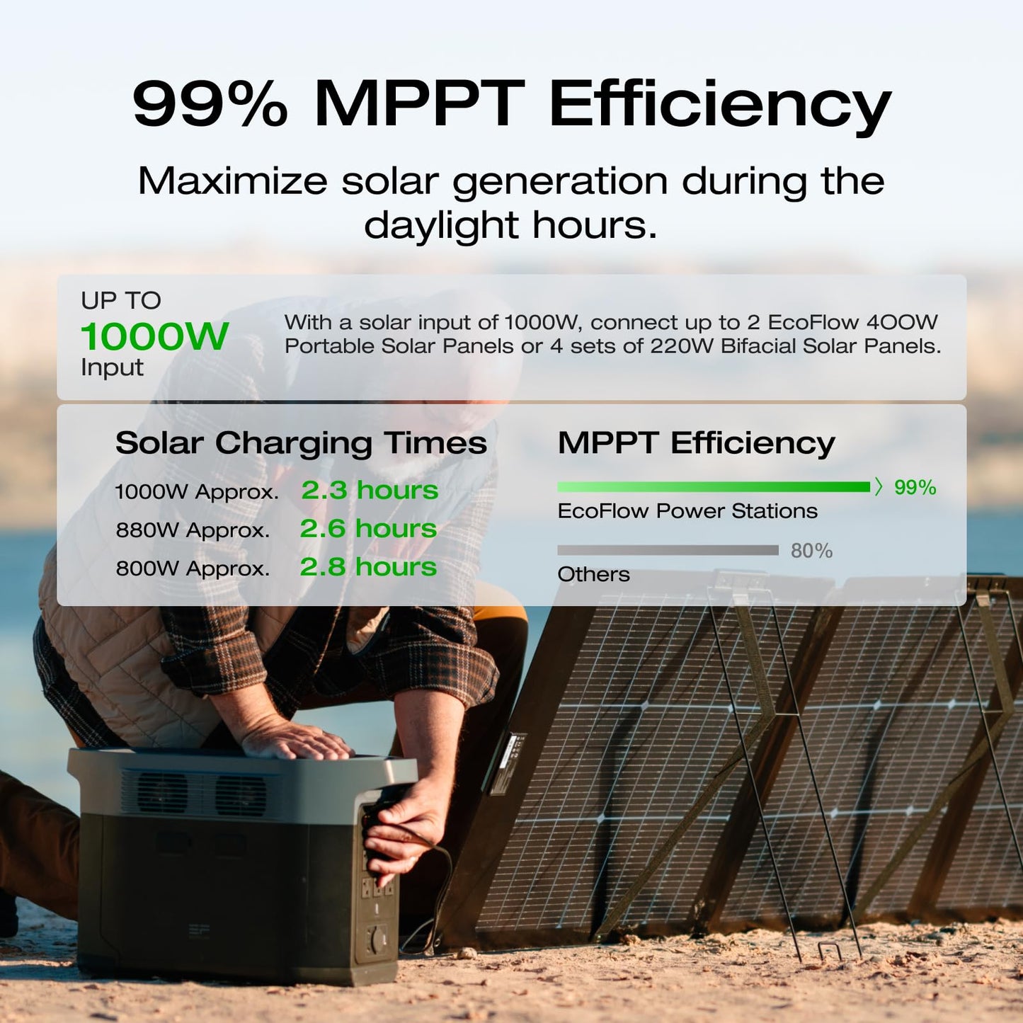 EF ECOFLOW Solargenerator DELTA 2 Max 2048Wh mit 2x220W Solarpanel