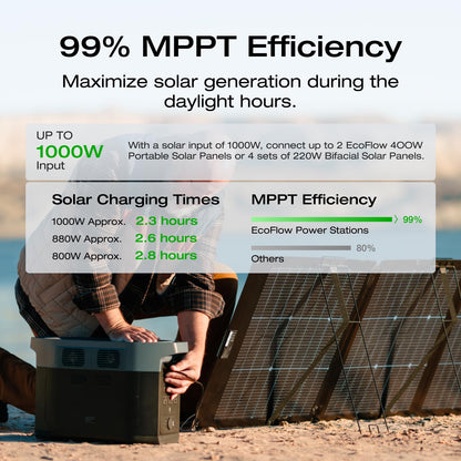 EF ECOFLOW Solargenerator DELTA 2 Max 2048Wh mit 2x220W Solarpanel