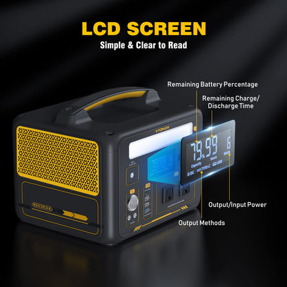 VTOMAN 600W Portable Power Station, LFP Battery Powered Generator