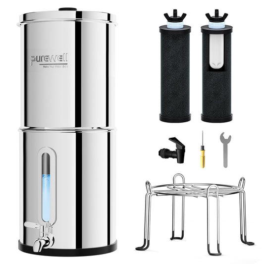 Purewell 2.25G Schwerkraftwasserfiltersystem mit Wasserstandfenster
