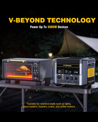 VTOMAN 3096Wh Portable Power Station mit extra Batterie