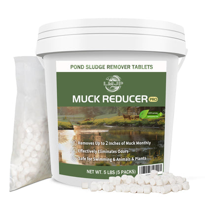 LMJP Muck Reducer - 2,27 kg Natural Muck und Schlammentferner Tabletten für Teiche und Seen