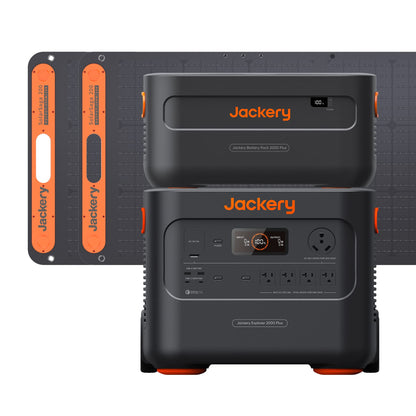 Jackery Solar Generator 4000 Kit, Explorer 2000 Plus und 1X PackPlus E2000