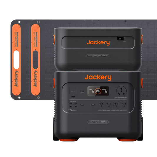Jackery Solar Generator 4000 Kit, Explorer 2000 Plus und 1X PackPlus E2000