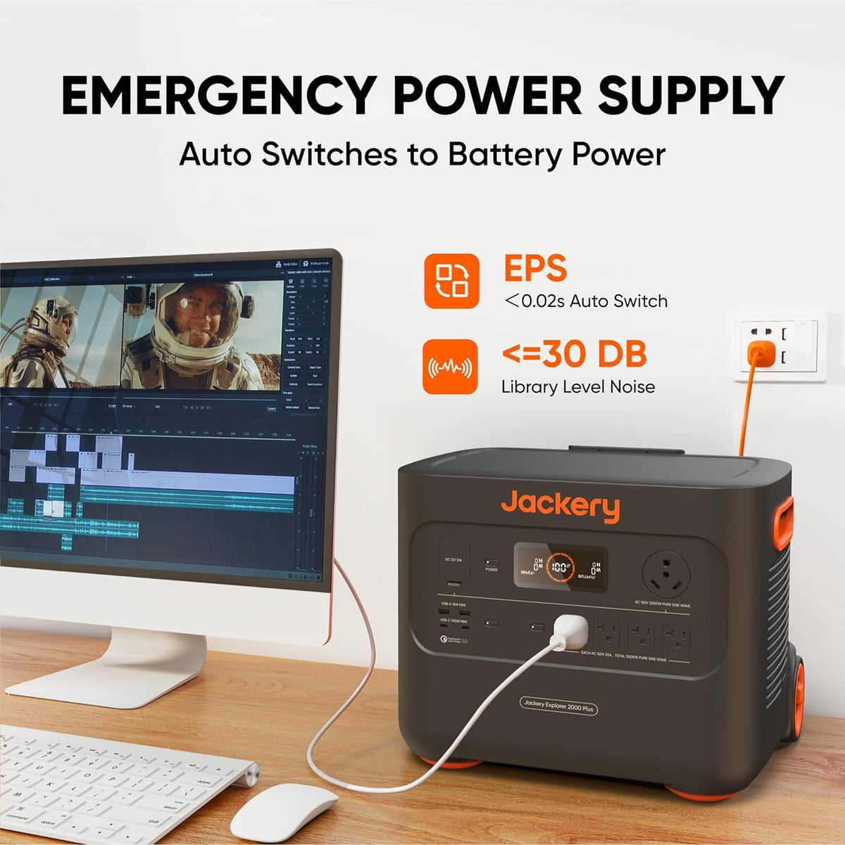 Jackery Portable Power Station Explorer 2000 Plus, Solargenerator