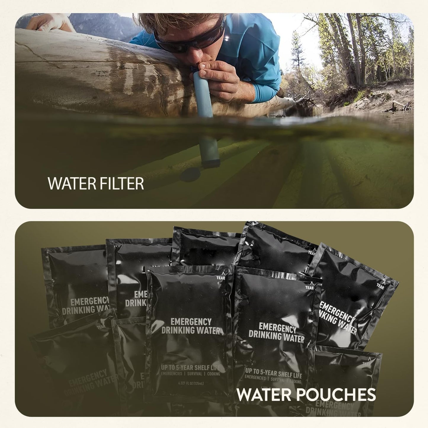 TacPreps 72-Stunden-Überlebens-Kit 45L Bug Out Bag