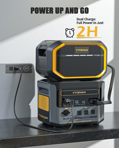 VTOMAN 3096Wh Portable Power Station mit extra Batterie