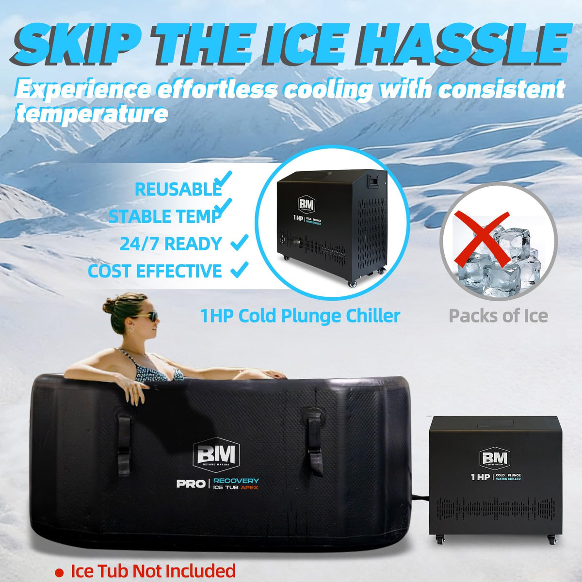 Beyond Marina 1 HP Cold Plunge Chiller für Eisbadewanne
