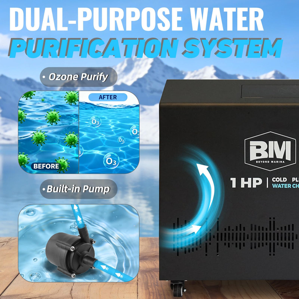 Beyond Marina 1 HP Cold Plunge Chiller für Eisbadewanne