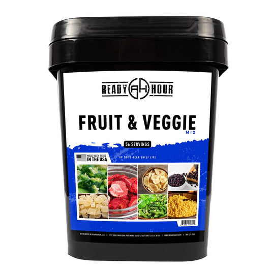 Ready Hour, Obst & Gemüse Mix, echte nicht verderbliche gefriergetrocknete Lebensmittel