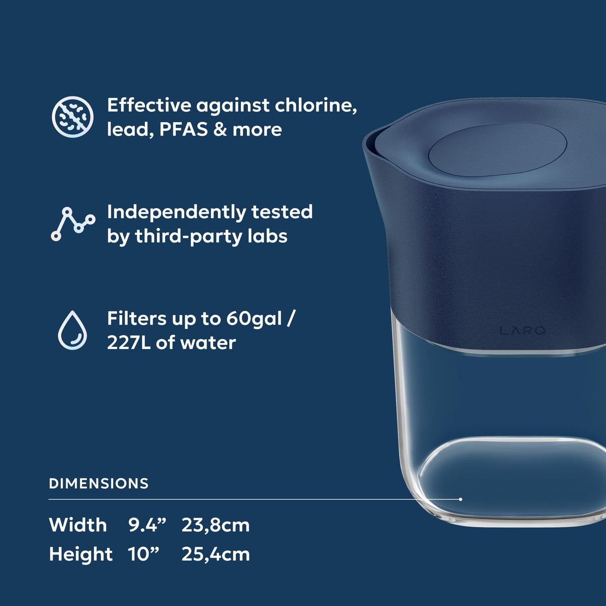 LARQ Wasserfilter-Pitcher 1.9L (8-Cup) – Nano Zero Filter