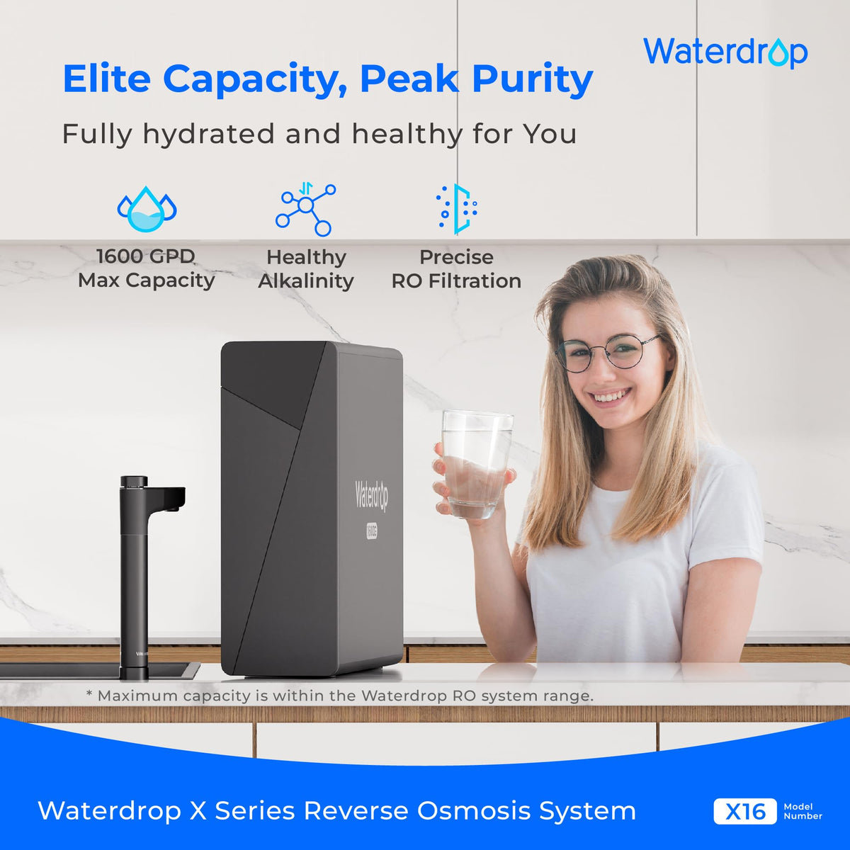 Wassertropfen X16-Alkalisches Tankless Reverse Osmose System