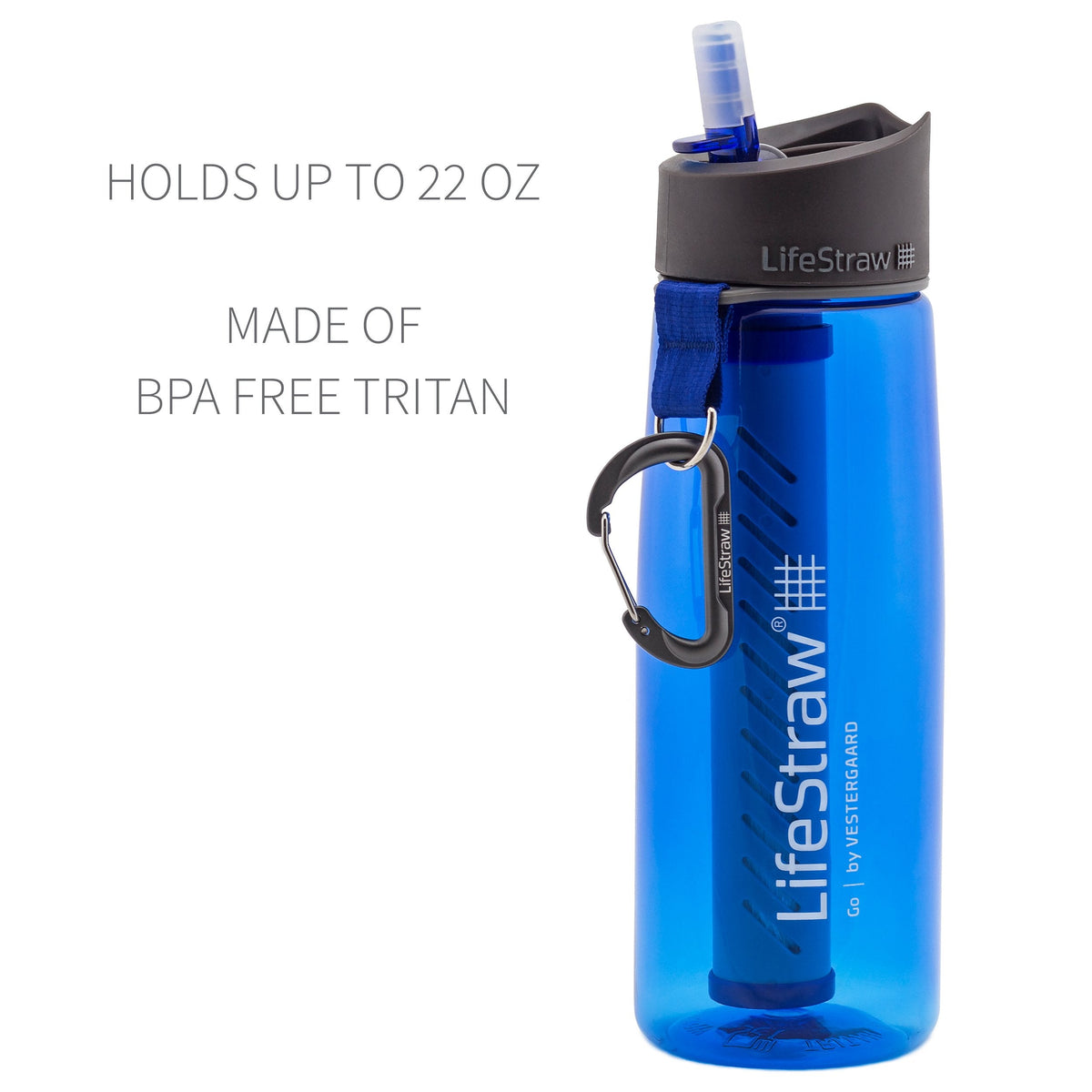 LifeStraw Go Wasserfilterflasche mit integriertem 2-stufigem Filterstraw
